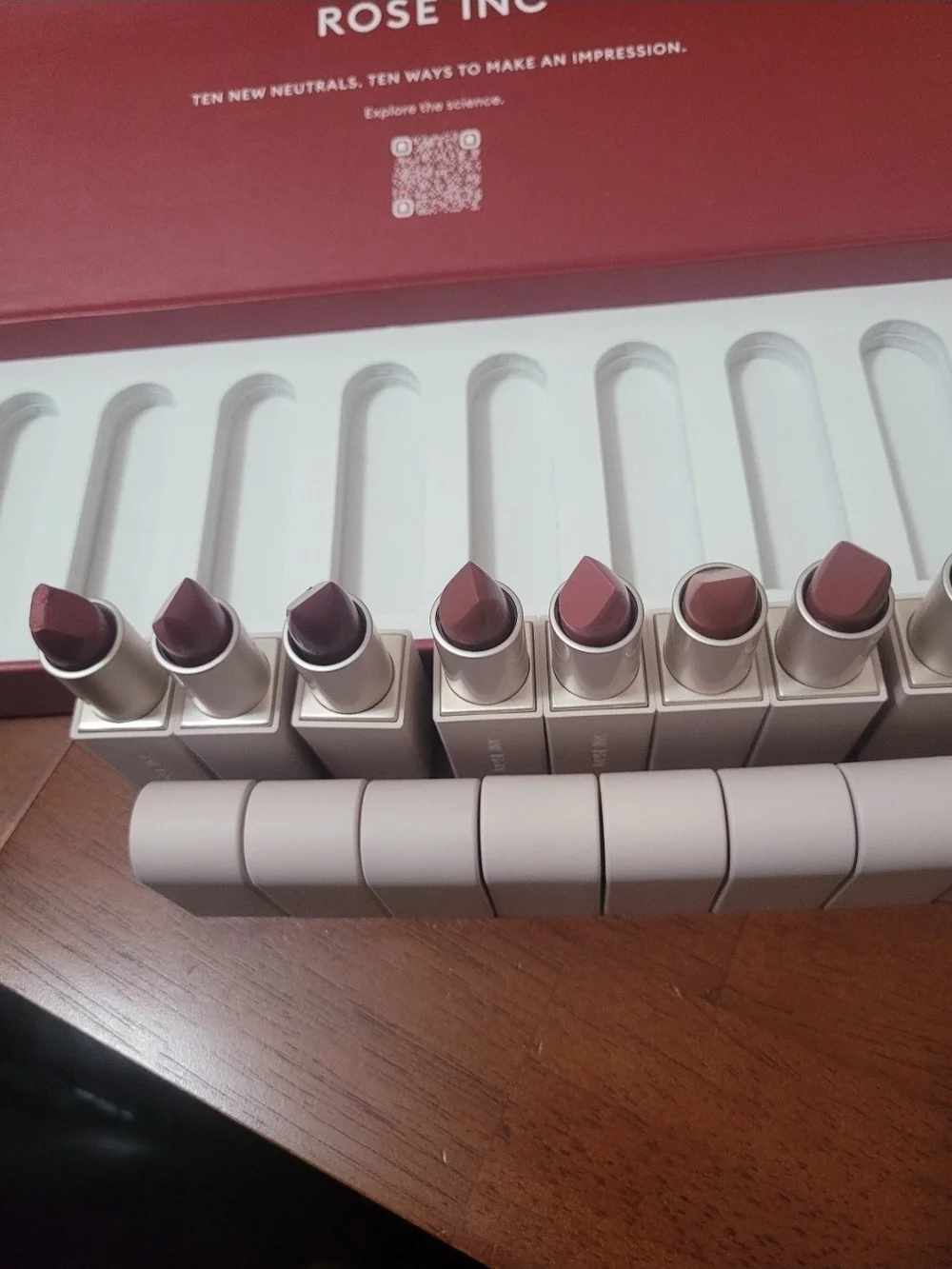 ROSE INC Ten New Neutrals Lipstick Set – Neutral Tones